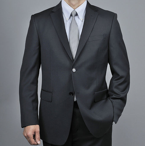 Mantoni Black or Gray 2-Button Slim or Modern Fit Suit