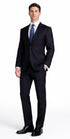 Mantoni Black, Gray, Navy Blue Stripe Two-button Wool Suit 3 Fabrics