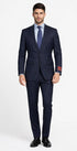 Mantoni Black, Gray, Navy Blue Stripe Two-button Wool Suit 3 Fabrics