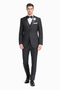 Mens Tiglio Black Tuxedo – Classic Formal Dinner Suit for Wedding, Prom and Black Tie Events