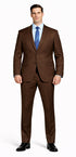 Mantoni Brown Two-Button Wool Suit