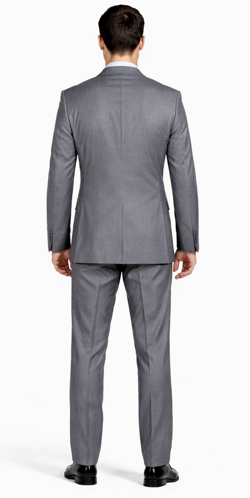 Mantoni Gray Two-button Super Wool Suit