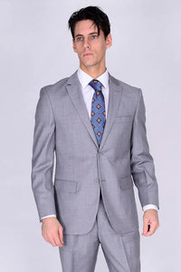 Tiglio Suit - Wool Suit - Business Suit Black Suit - Modern Fit 2 Buttons Style