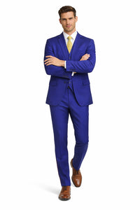 Mens Mantoni French Blue Suit – Stylish Blue Suit for Wedding, Business and Formal Wear