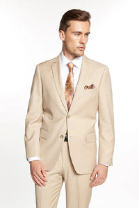 Tiglio Suit - Wool Suit - Business Suit Black Suit - Modern Fit 2 Buttons Style