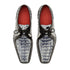 Marco Di Milano Caribe Men's Shoes Newspaper & Black Exotic Hornback Crocodile Skin Derby Oxfords