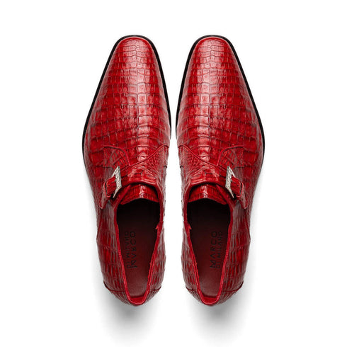 Marco Di Milano Mens Red  Caiman Gator Dress Shoes Rovigo