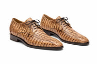 Marco Di Milano Mens Rustic Tan Caiman Gator Derby Apricena
