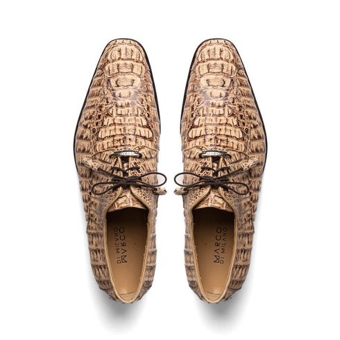 Marco Di Milano Mens Rustic Tan Caiman Gator Derby Apricena