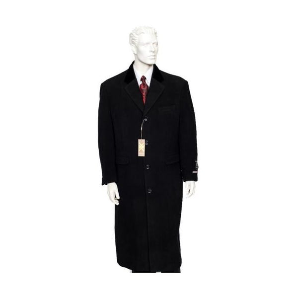 Men's Black Full Length Coat Duster Maxi Coat