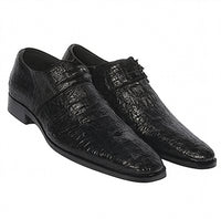 Men’s Black Genuine Full Crocodile Leather Lace-Up Dress Shoes