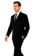 Men’s Black Velvet Peak Lapel Suit – 2-Piece Skinny Fit Luxury Formalwear by Tazzio