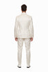 Men’s Champaign Ivory  Jacquard Paisley Tuxedo Suit with Satin Shawl Lapel – Elegant Wedding and Prom Outfit By Rossiman
