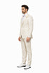 Men’s Champaign Ivory  Jacquard Paisley Tuxedo Suit with Satin Shawl Lapel – Elegant Wedding and Prom Outfit By Rossiman