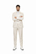 Men’s Champaign Ivory  Jacquard Paisley Tuxedo Suit with Satin Shawl Lapel – Elegant Wedding and Prom Outfit By Rossiman