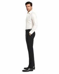 Men’s Ivory Cream Off White  Pleated Tuxedo Dress Shirt | French Cuff Formal Wedding Shirt