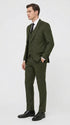 Mens Military Green 3-Piece Suit – Slim Fit Wedding, Business & Formal Suit with Vested Set