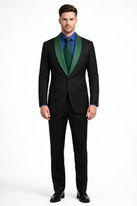 Men's Classic Formal Blazer with Shawl Lapel and Modern Wedding Style