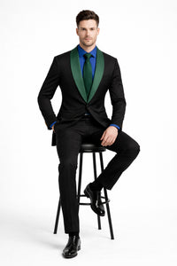 Men's Classic Formal Blazer with Shawl Lapel and Modern Wedding Style