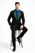 Men's Classic Formal Blazer with Shawl Lapel and Modern Wedding Style