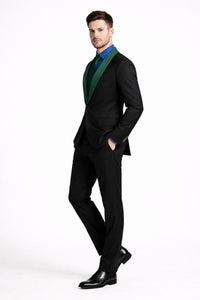 Men's Classic Formal Blazer with Shawl Lapel and Modern Wedding Style