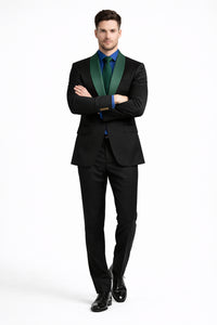 Men's Classic Formal Blazer with Shawl Lapel and Modern Wedding Style