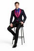 Men's Classic Formal Blazer with Shawl Lapel and Modern Wedding Style