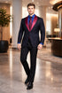 Men's Classic Formal Blazer with Shawl Lapel and Modern Wedding Style