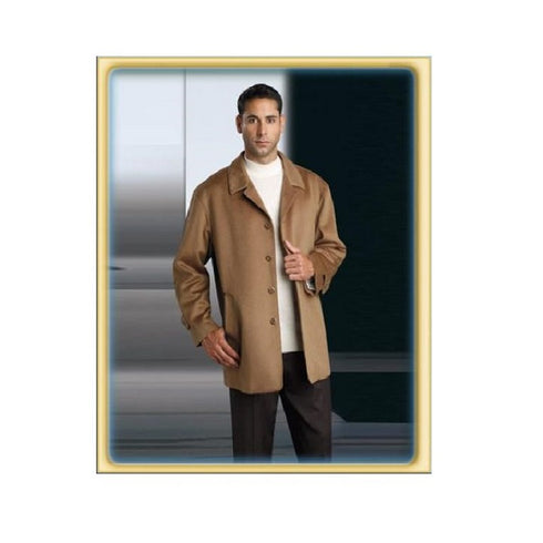 Men's Peacoat 3 Buttons Men's Dress Coat Under Front Placket Heavy Peacoat - Men's Wool Blend topcoat