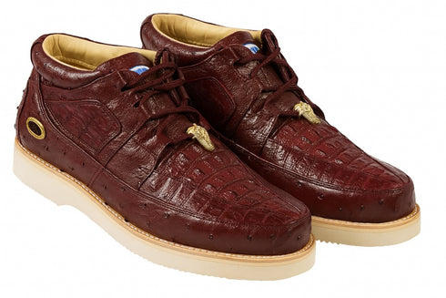 Men's Wild West Boots Caiman and Ostrich Skin Shoe 2ZA050206