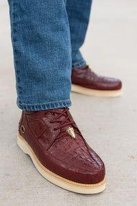 Men's Wild West Boots Caiman and Ostrich Skin Shoe 2ZA050206