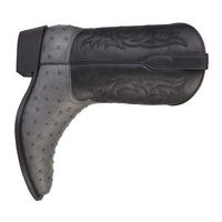 Los Altos Gray Genuine Ostrich Round Toe Boots