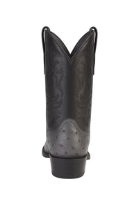 Los Altos Gray Genuine Ostrich Round Toe Boots