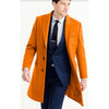 Men's Wool Car Coat - Orange Driver Coat