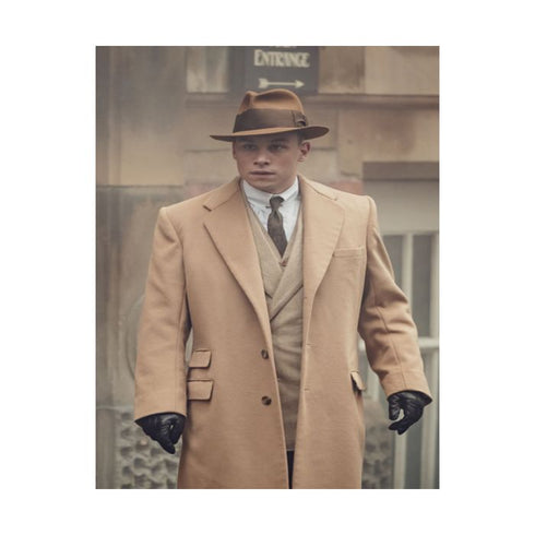 Men's Camel Two Flap Front Pockets Peaky Blinders Suit