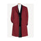 Men's Dress Coat Soft Finest Grade Overcoat ~ Long Men's Dress Topcoat - Winter coat Dark Burgundy ~ Wine ~ Maroon Color