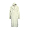 Mens Long Length Faux Fur Coat Matching Hat Off White