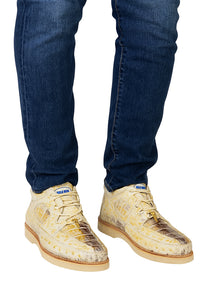 Men's Wild West Boots Caiman and Ostrich Skin Shoe 2ZA050249