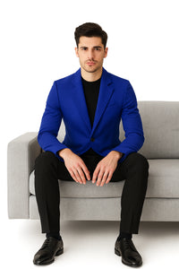 Royal Blue Peacoat - Mens Royal Blue Peacoat