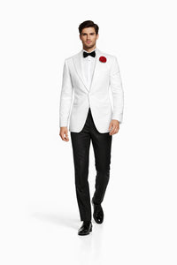 Mens 007 James Bond White Tuxedo