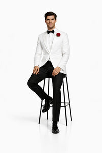 Mens 007 James Bond White Tuxedo