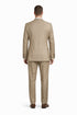 Mens 2 Button Classic Fit Pleated Pant Suit in Khaki