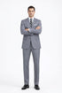 Mens 2 Button Classic Poplin Grey Suit