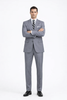 Mens 2 Button Classic Poplin Grey Suit