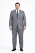 Mens 2 Button Classic Poplin Grey Suit
