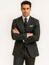 Mens 2 button Gangster Pinstripe Suit in Black & White