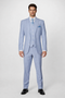 Mens 2 Button Jacket + Pants Summer Seersucker Suit