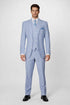 Mens 2 Button Jacket + Pants Summer Seersucker Suit