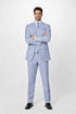 Mens 2 Button Jacket + Pants Summer Seersucker Suit
