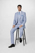 Mens 2 Button Jacket + Pants Summer Seersucker Suit
